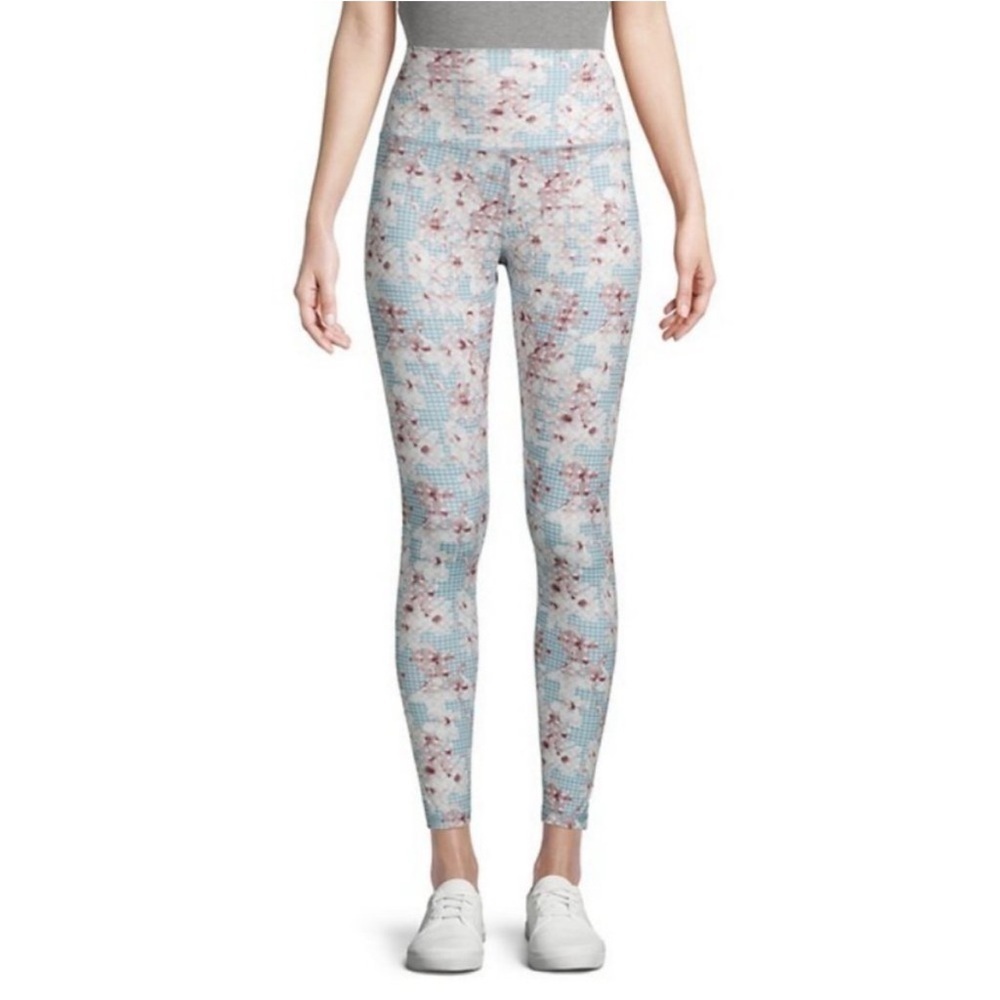 Blue/White Checkered Glyder Workout Leggings